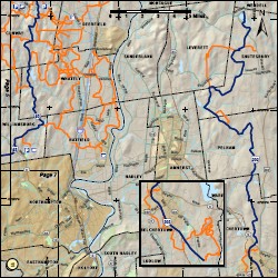 Page from snowmobile trail map booklet